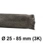Preview: Carbon braided Sleeve 3K (D= 62 mm at 45°) | HP-BSC062/144/3
