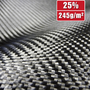 245g/m² Carbongewebe, Köper, 125cm breit | SP-T240C