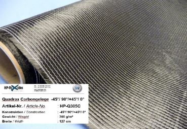 300 g/m² Quadraxial Carbongelege | HP-Q305C