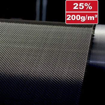 Preview: 200 g/m² Spread Tow Carbongewebe Leinwand - 3K-Faser | HP-T201SC