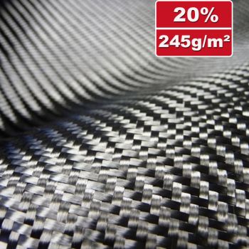 245g/m² carbon fabric, twill, 125cm wide | SP-T240C