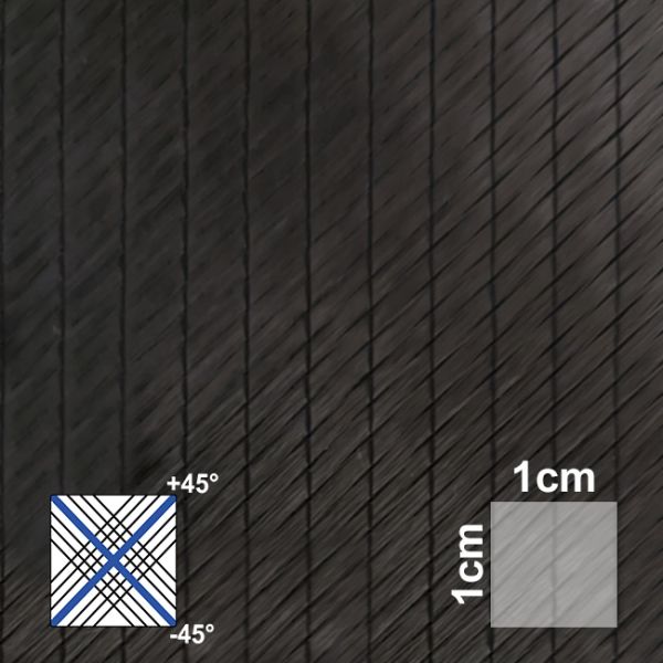100 g/m² Bidiagonal Carbon fabric