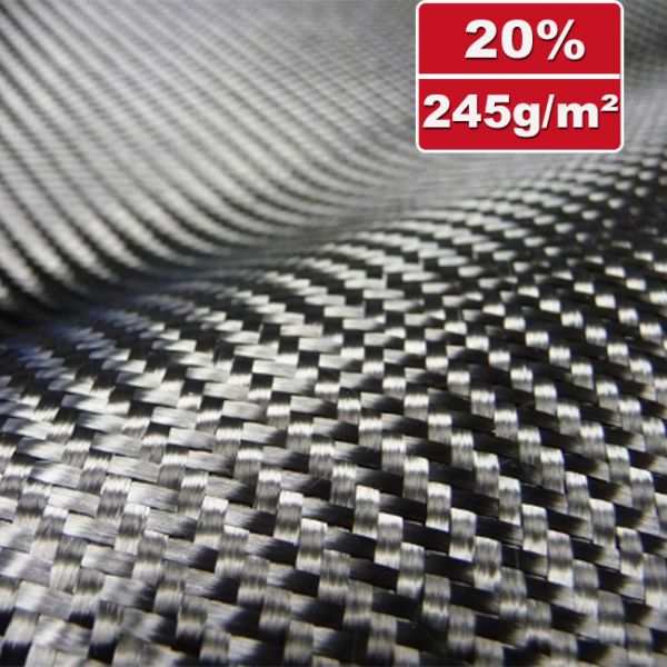 245g/m² Carbongewebe, Köper, 100cm breit | SP-T240C