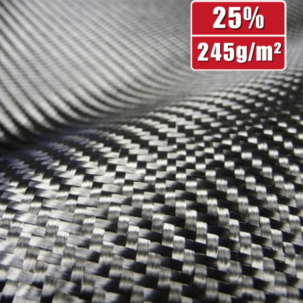 245g/m² carbon fabric, twill, 125cm wide | SP-T240C