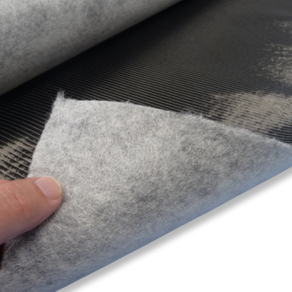 Carbon scrim, with PES fleece on one side