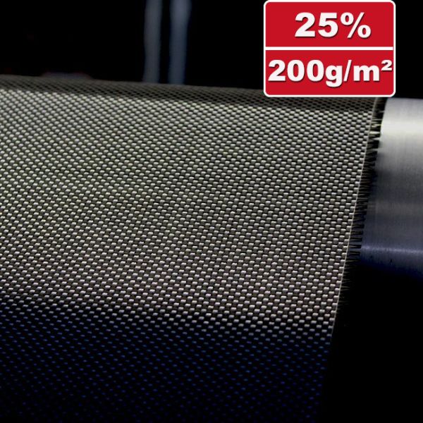 200 g/m² Spread Tow Carbongewebe Leinwand - 3K-Faser | HP-T201SC