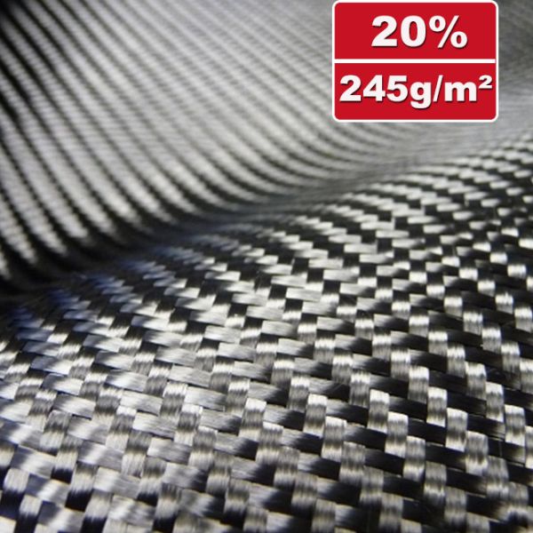 245g/m² carbon fabric, twill, 125cm wide | SP-T240C